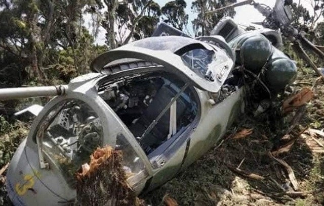 Five Feared Dead as Ugandan Military Helicopter Crashes in Mogadishu helicopter crash